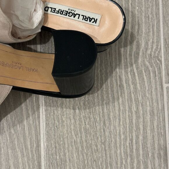 Karl Lagerfeld Women's Black and Tan Mules Very nice - Picture 4 of 6
